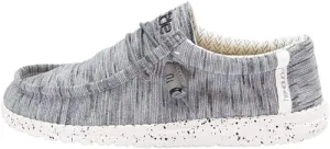 110530703 Hey Dude Unisex-Adult Wally Stretch Men Fleece STONE WHITE Size 10 - Like New