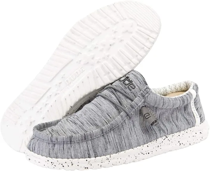 110530703 Hey Dude Unisex-Adult Wally Stretch Men Fleece STONE WHITE Size 10 - Like New