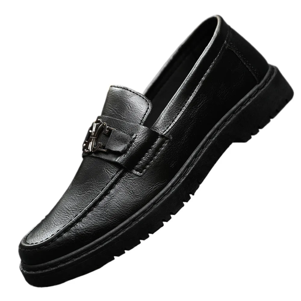 2024 summer new loafers casual board shoes work black trend fashion men's shoes versatile and comfortable men's shoes