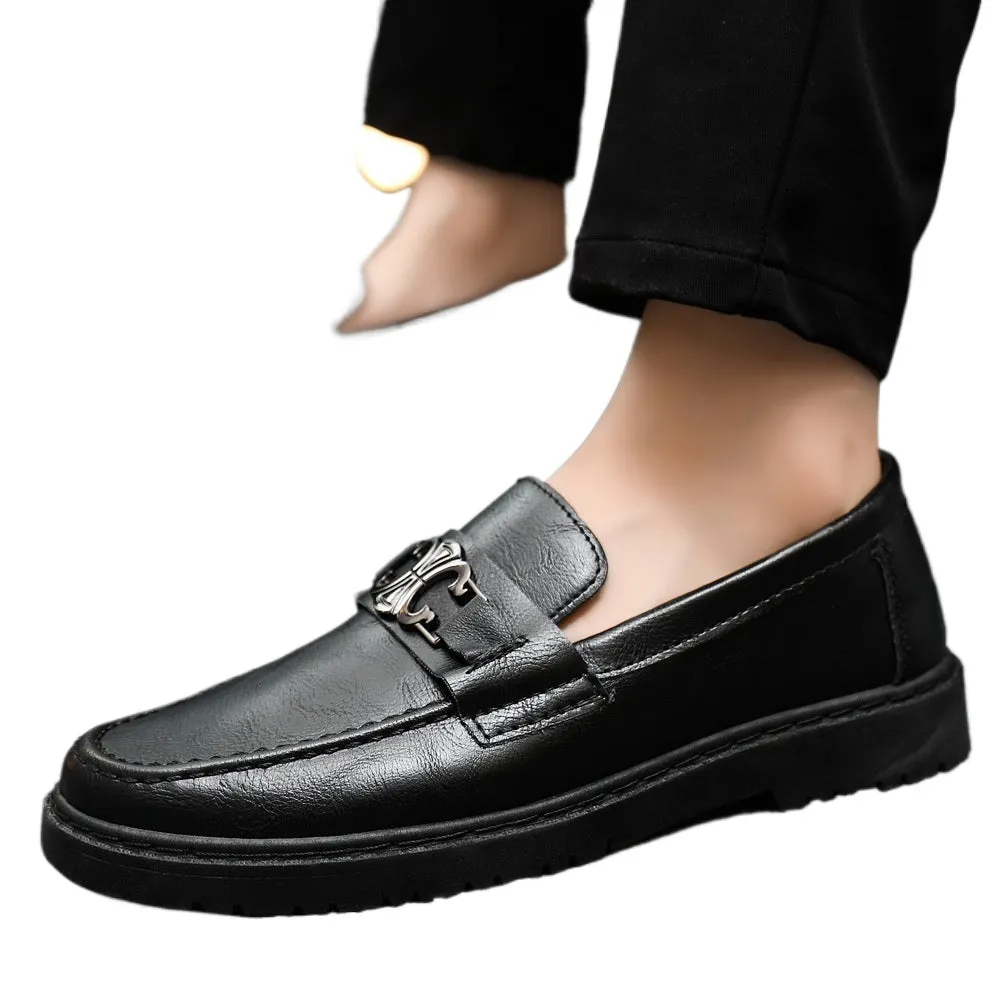 2024 summer new loafers casual board shoes work black trend fashion men's shoes versatile and comfortable men's shoes