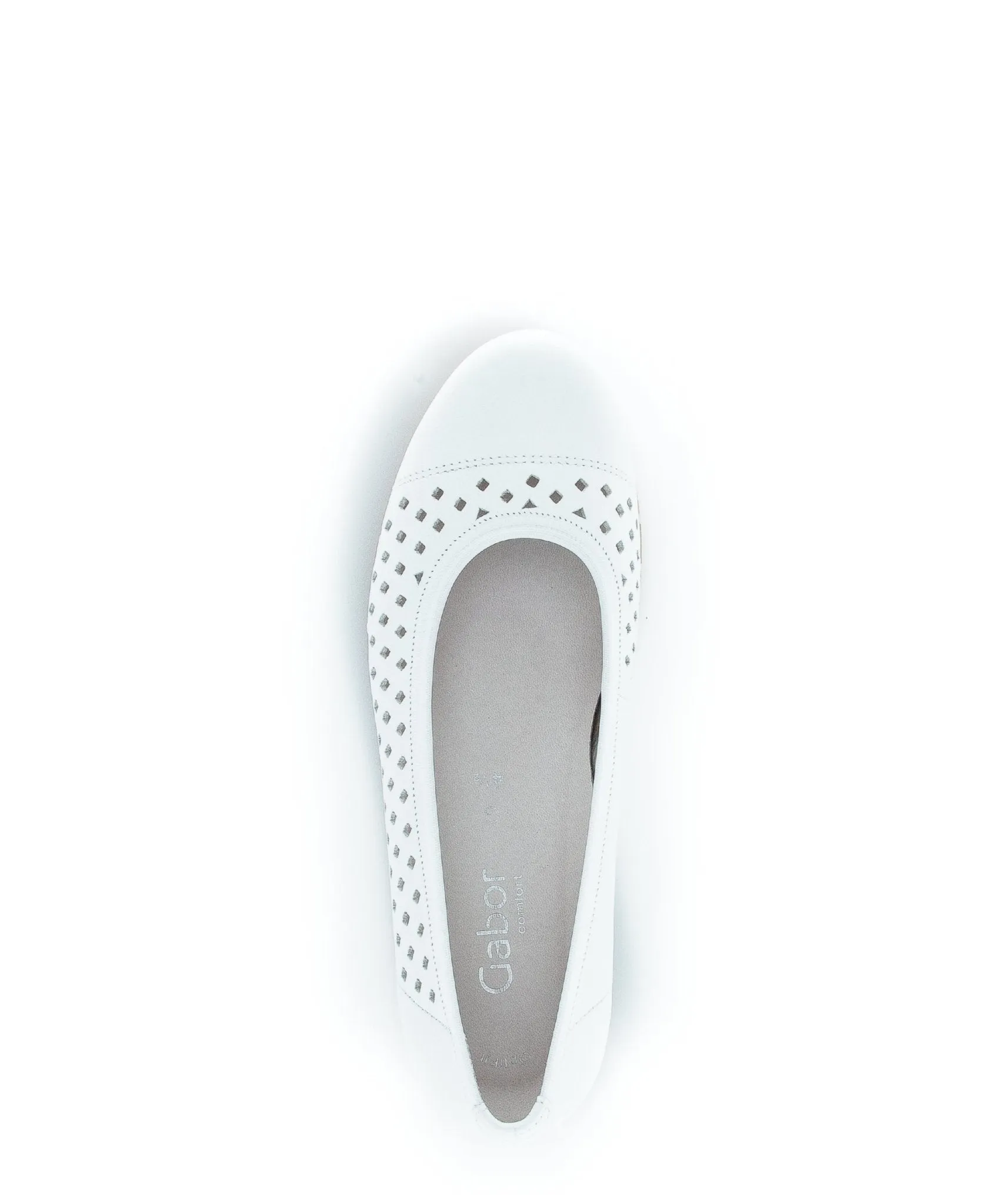 '22.412.50' women's perforated  loafer - white