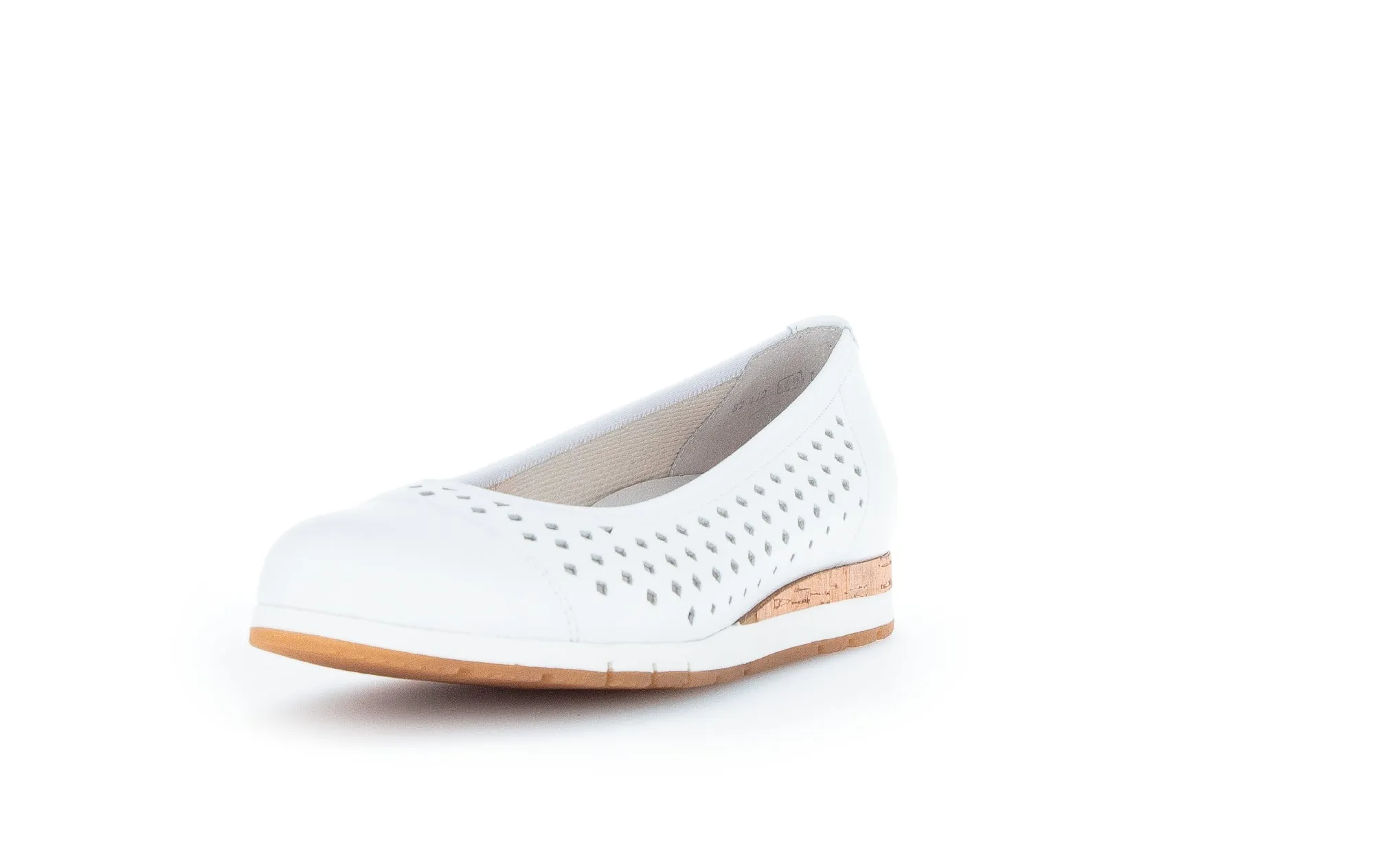 '22.412.50' women's perforated  loafer - white