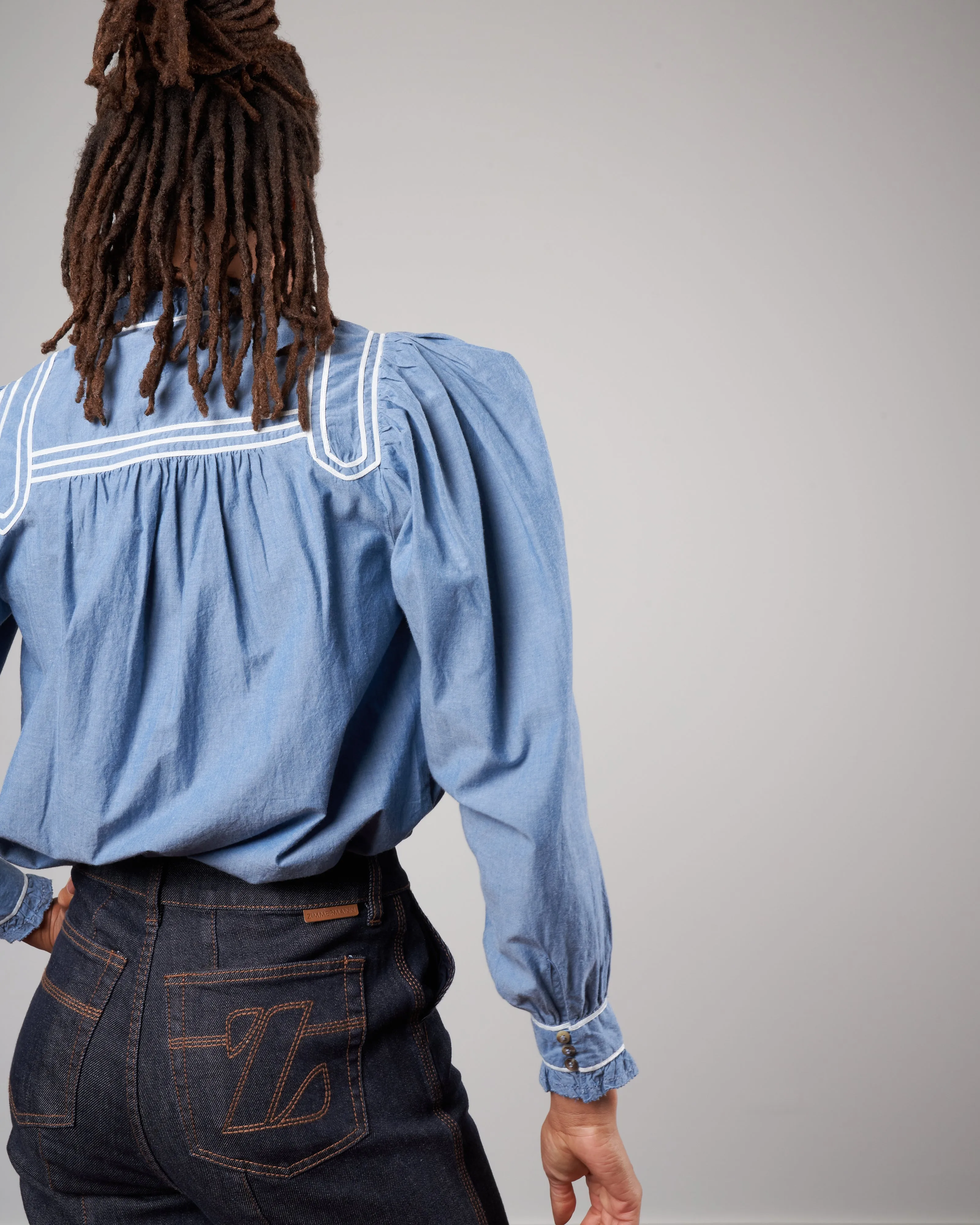 abigail blouse - chambray