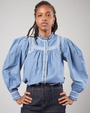abigail blouse - chambray