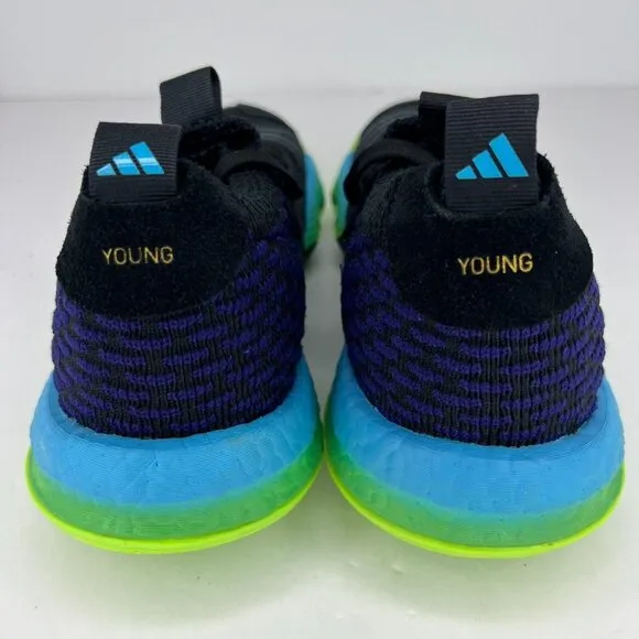 Adidas Boys Black Trae-Tlien Young 2.0 Low Top Size 5.5 Basketball Shoes