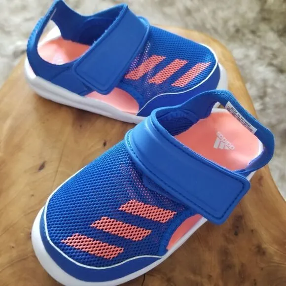ADIDAS FortaSwim I Toddler Kids Swim Ready Sandals in Blue/Coral