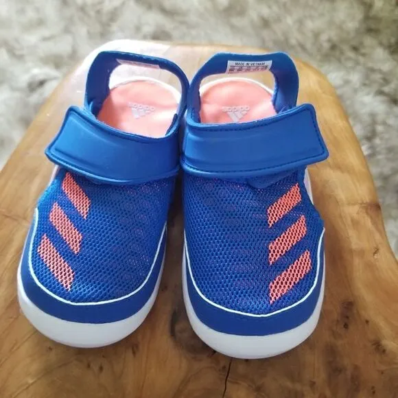 ADIDAS FortaSwim I Toddler Kids Swim Ready Sandals in Blue/Coral