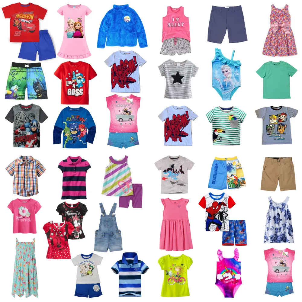 Assorted Kids Spring/ Summer Clothing Samples – "One-Off Designs" Parcel of 100
