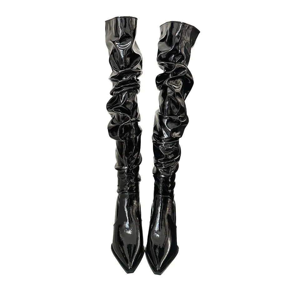 Autumn Stiletto Pile Style High Heel Over The Knee Boots
