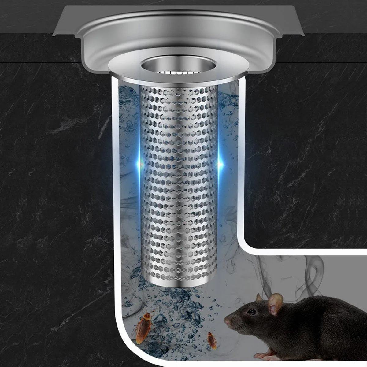 Bathroom Floor Drain Filter Anti-Blocking Hair Catcher Shower Sink Mesh Basket