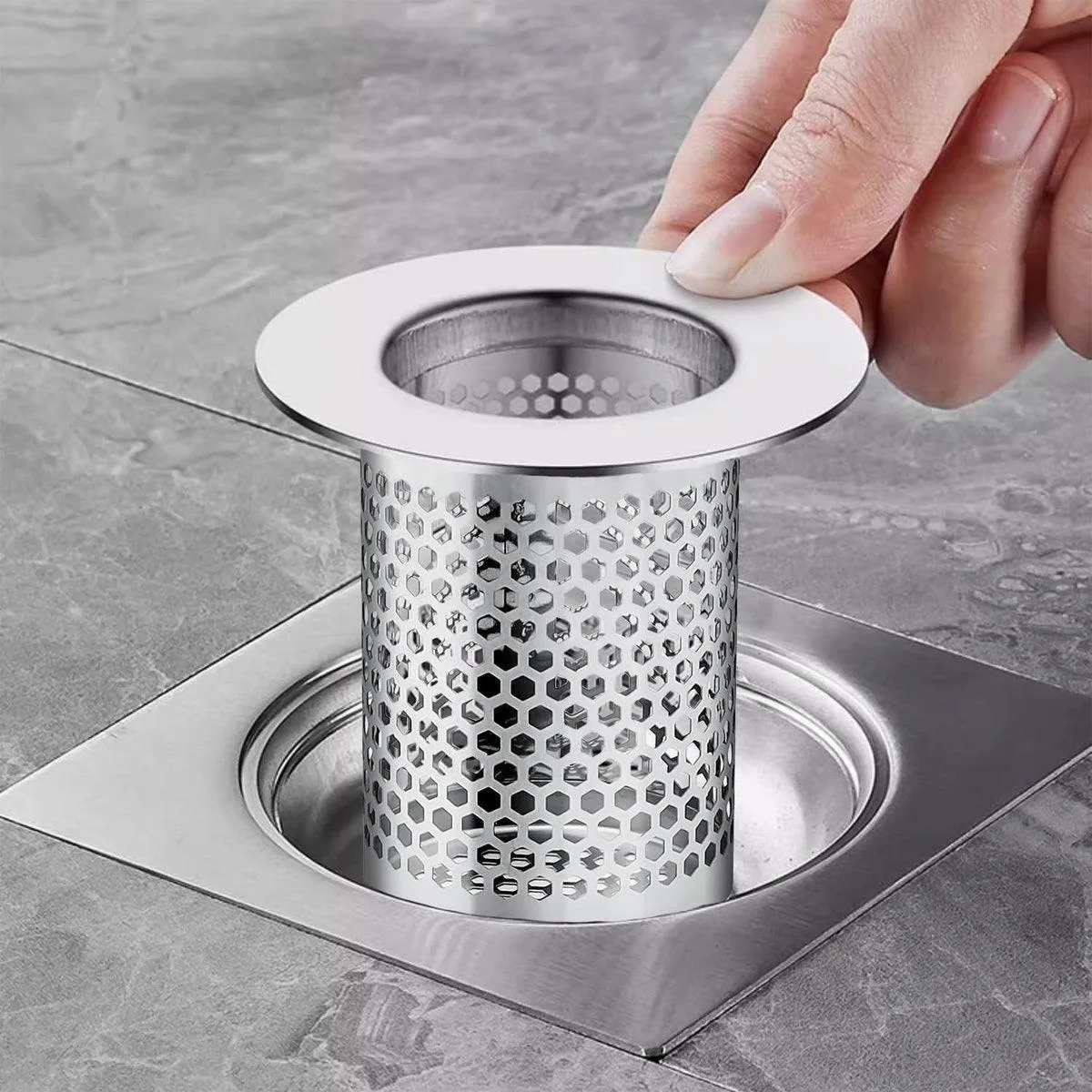 Bathroom Floor Drain Filter Anti-Blocking Hair Catcher Shower Sink Mesh Basket