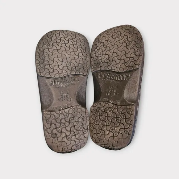 Birkenstock Vintage Black Leather Clogs