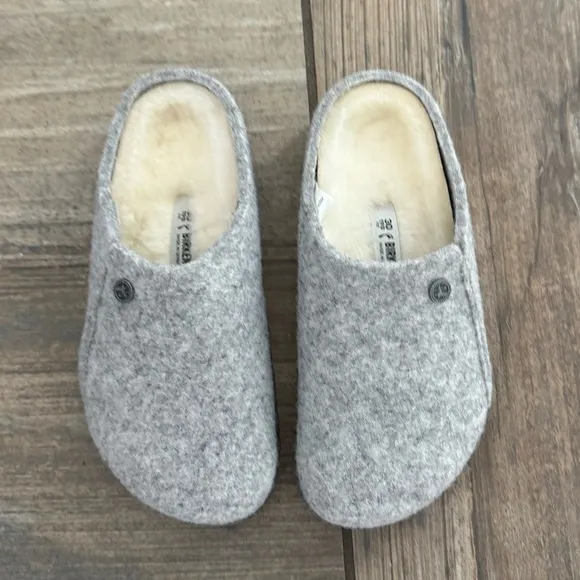 Birkenstock Zermatt Kids Shearling Wool Felt clogs size 12c