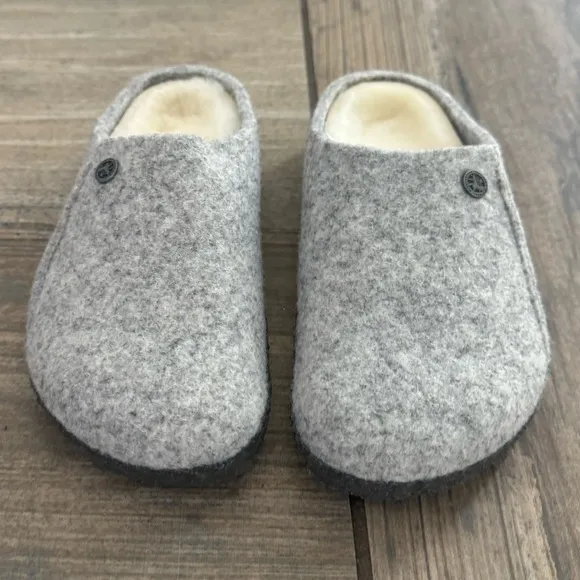 Birkenstock Zermatt Kids Shearling Wool Felt clogs size 12c