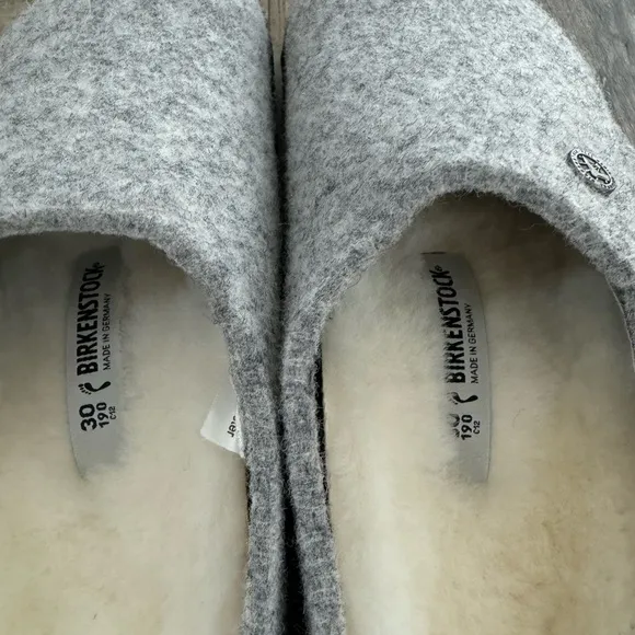Birkenstock Zermatt Kids Shearling Wool Felt clogs size 12c
