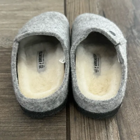 Birkenstock Zermatt Kids Shearling Wool Felt clogs size 12c