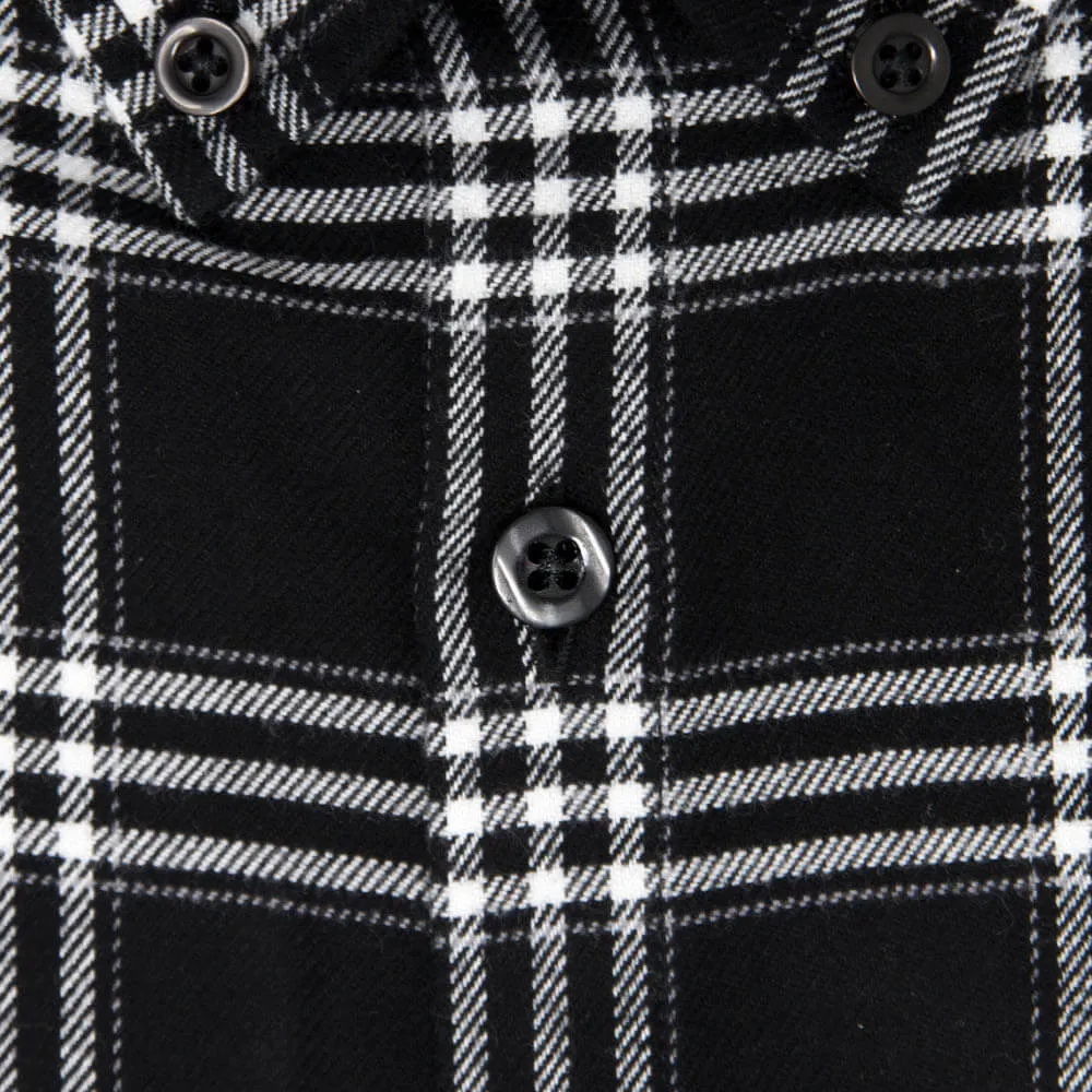Black and White Flannel Button Down Shirt | The Script