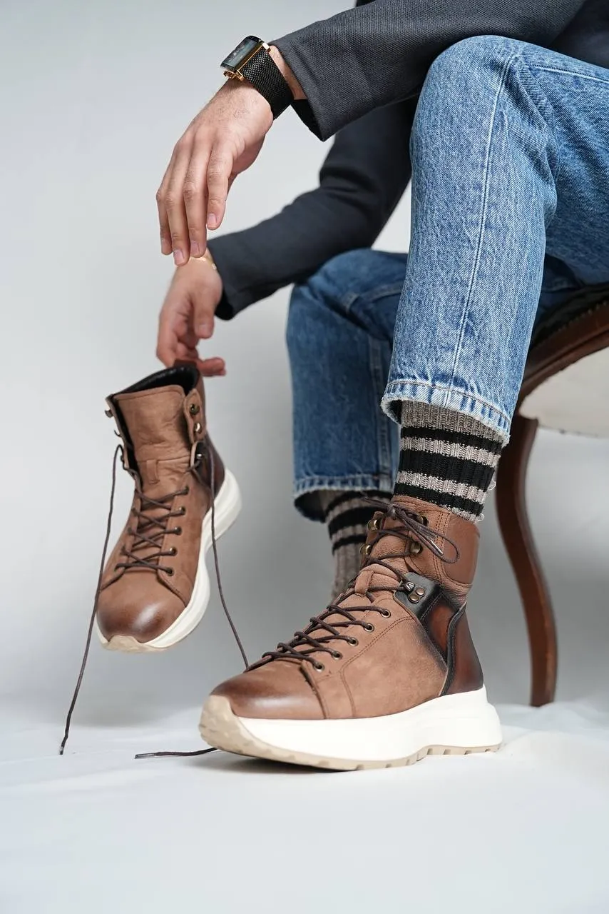 Brown Nubuck Boots