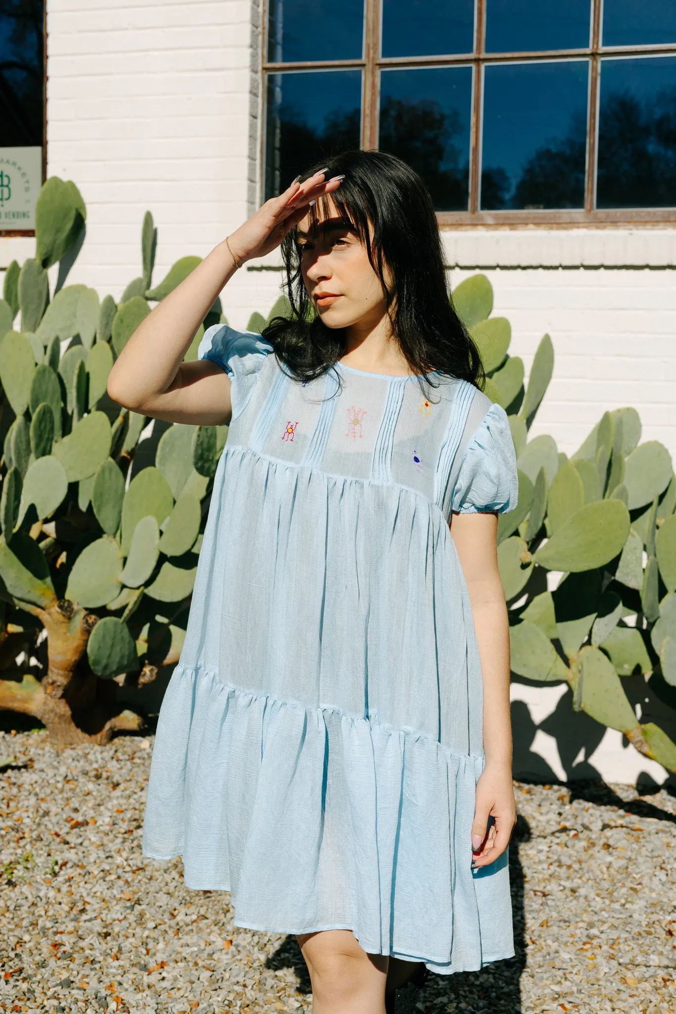 Cadena Mini Dress - Blue