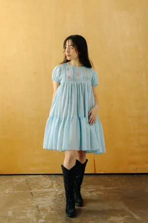 Cadena Mini Dress - Blue