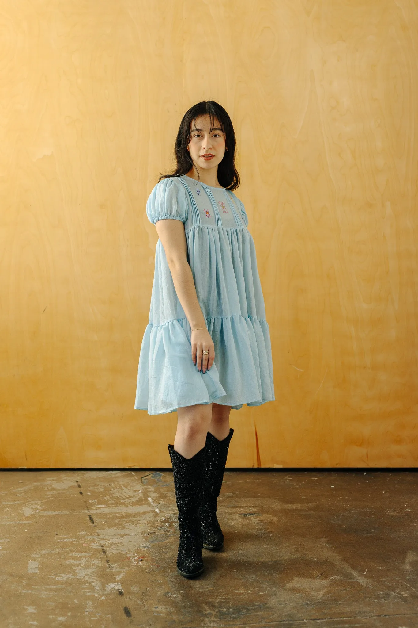 Cadena Mini Dress - Blue