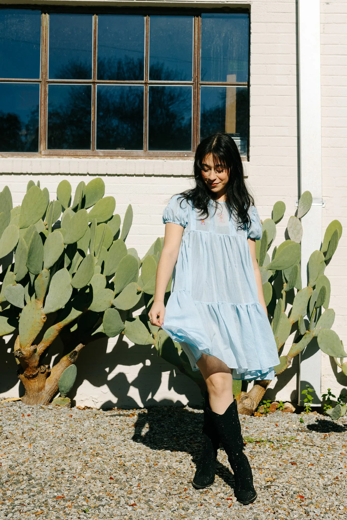 Cadena Mini Dress - Blue