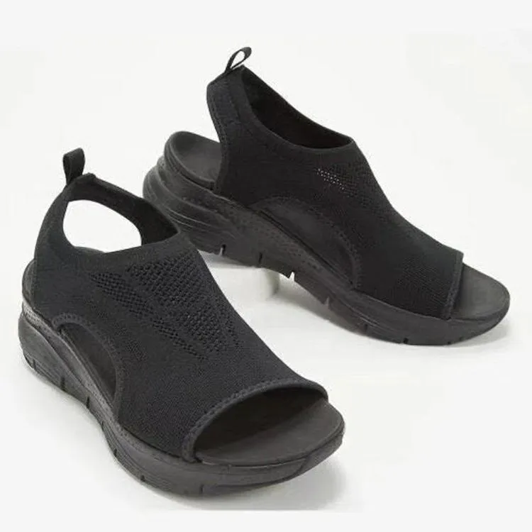 Casual Flying Woven Hollow Fish Mouth Beach Women's Sports Sandals