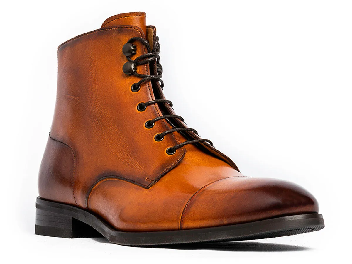 Cedric Captoe Laceboot Arancio Tony