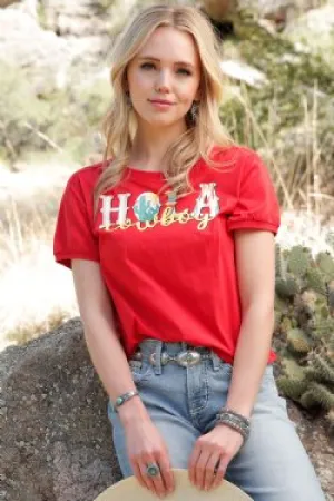 CLCTT7445001 T-Shirt Womens " Hola Cowboy"
