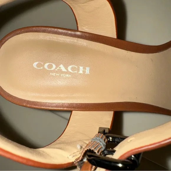 Coach Fran Cork Platform Wedge Slingback Sandal Size 9 1/2