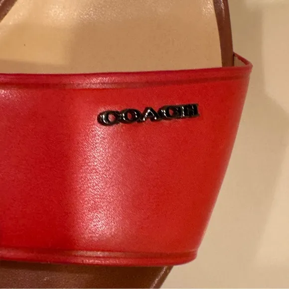 Coach Fran Cork Platform Wedge Slingback Sandal Size 9 1/2