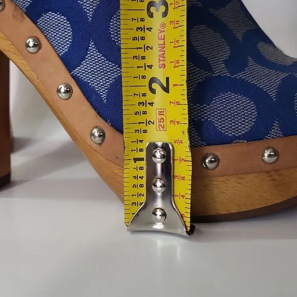 Coach Bacall Wooden Heel Clogs Size 5 Womens