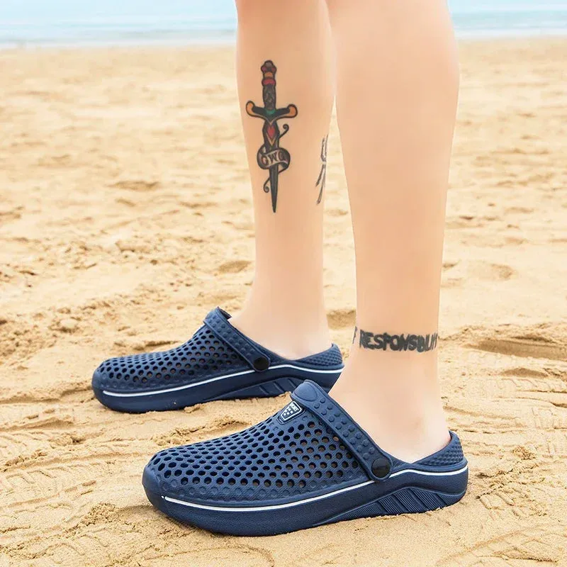 Couple’s EVA Clog Slippers Women Flat Sandals Man Summer Slippers Garden Shoes Outdoor Beach Clogs Home Slide Slip-on Shoes