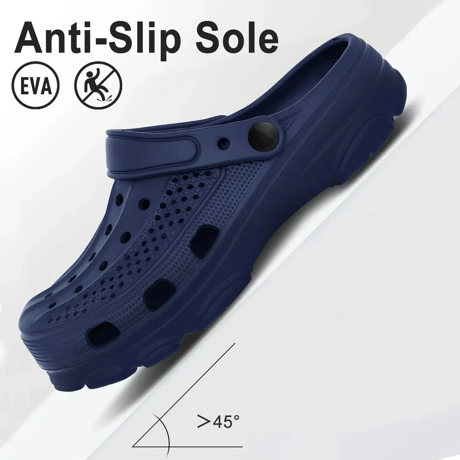 Crestar Fashion Design Sandals New Women Men Breathable Garden Clogs Shoes Outdoor EVA Holes Beach Shoes Summer House Slippers