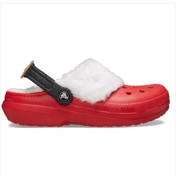 Crocs | Adult Santa Lined Clogs | Unisex - Men: 7 Women: 9