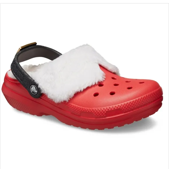 Crocs | Adult Santa Lined Clogs | Unisex - Men: 7 Women: 9