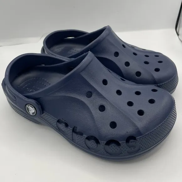 Crocs Baya kids unisex blue clogs Size 3