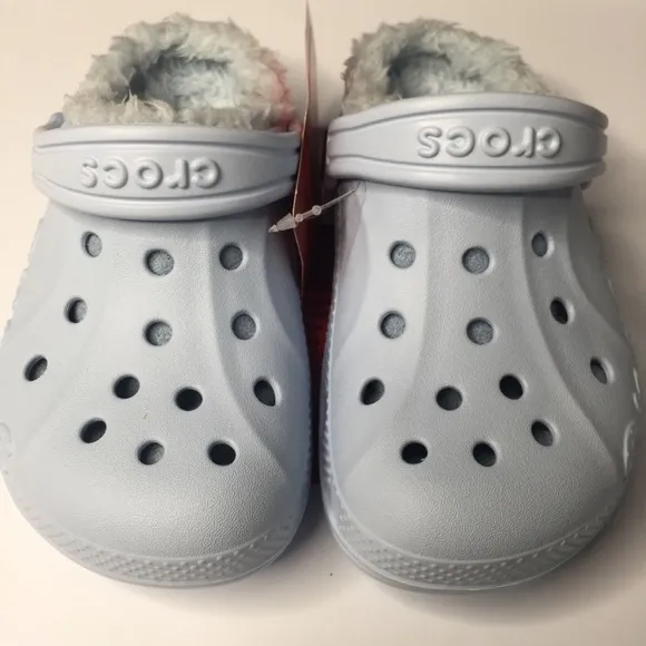 CROCS Blue Fur/Sherpa Line Blue Clogs SZ 10 NWT