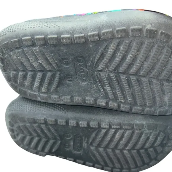 Crocs Child Cutie Crush Disco Dance Party  star platform Clogs girls size 11