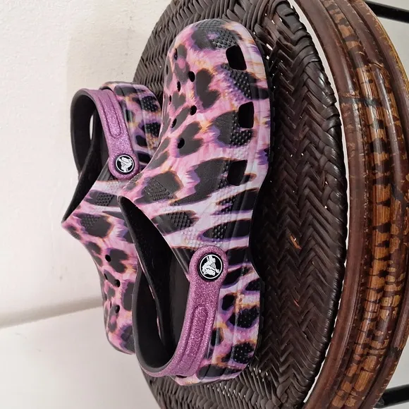 Crocs Classic Animal Print Clogs Girls Junior Size 2