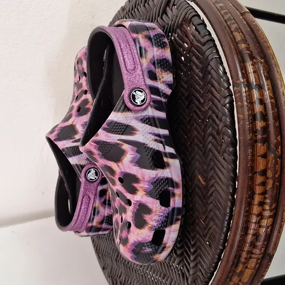 Crocs Classic Animal Print Clogs Girls Junior Size 2