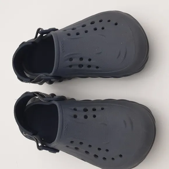 Crocs echo clog rubber sandals unisex Bleu slingback vacation beach casual J4