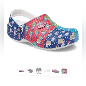 CROCS  KIDS' CLASSIC VINEYARD VINES CLOG