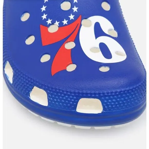 Crocs NBA Philadelphia‎ 76ers Classic Clogs 208901-100 Men Size 10 BRAND NEW