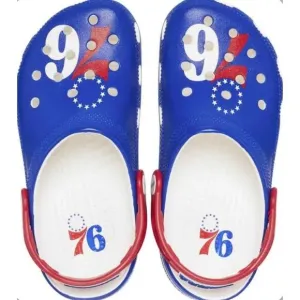 Crocs NBA Philadelphia‎ 76ers Classic Clogs 208901-100 Men Size 10 BRAND NEW