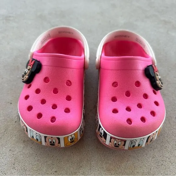 Crocs Toddler Girls Fun Lab Disney Minnie Mouse Band Clogs Size C9