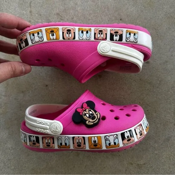 Crocs Toddler Girls Fun Lab Disney Minnie Mouse Band Clogs Size C9