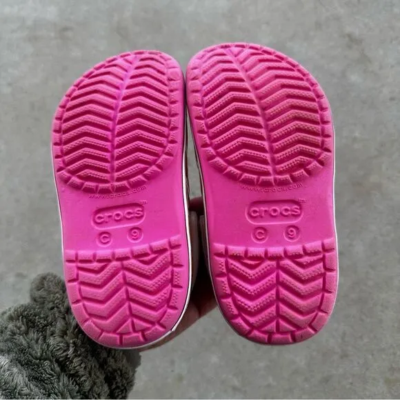 Crocs Toddler Girls Fun Lab Disney Minnie Mouse Band Clogs Size C9