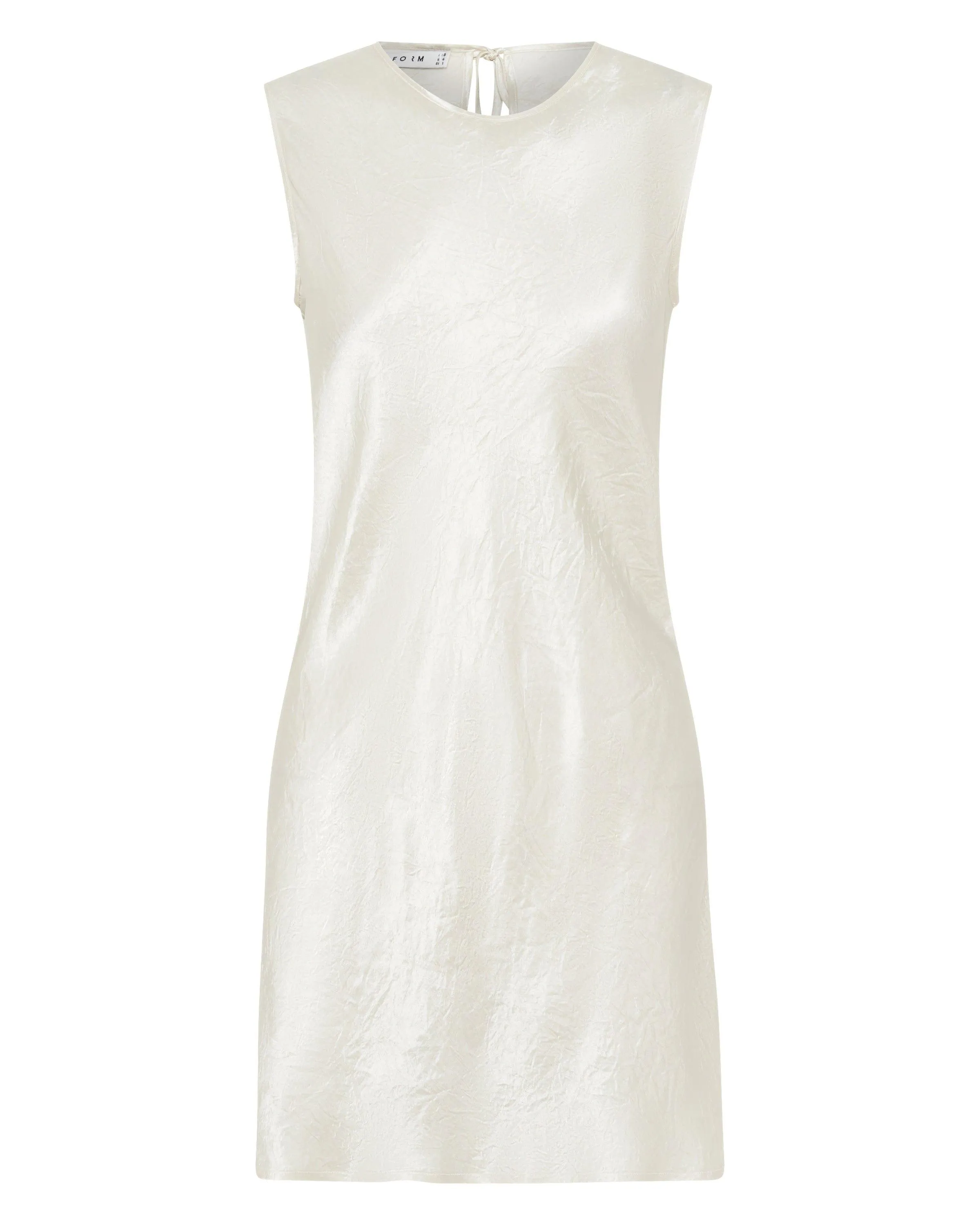 CRUSH BIAS MINI TANK DRESS | CREAM