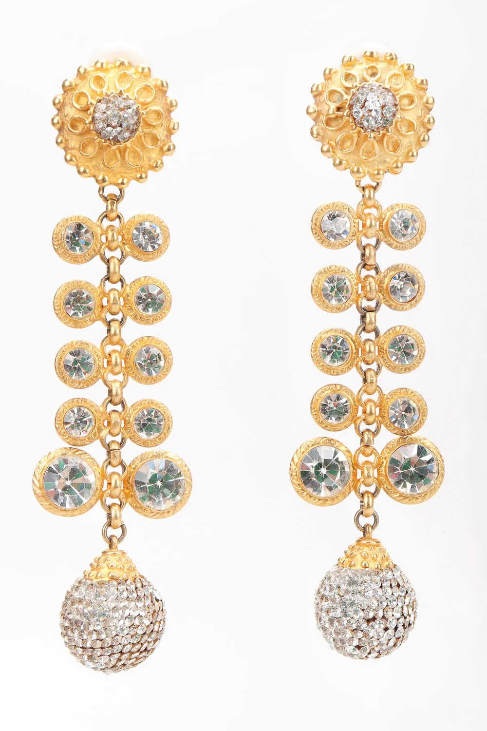 Crystal Sunflower Duster Earrings